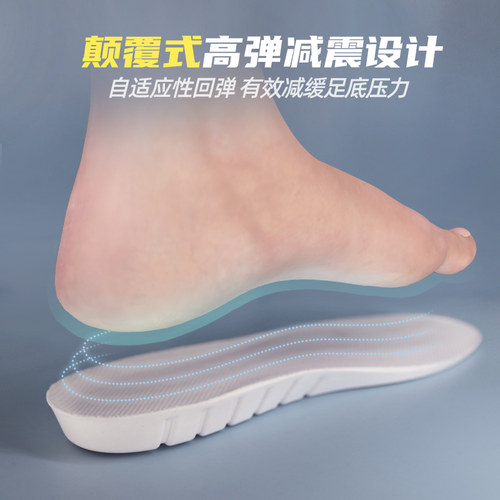 超软硅胶鞋垫加厚足弓支撑运动久站专用防痛吸汗防臭乳胶减震男女 - 图0