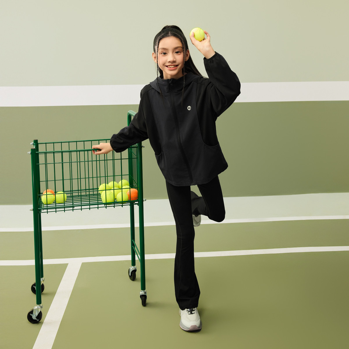 【运动系列】男童春季新品中大童亲肤长袖跑步撞色健身连帽外套 - 图3