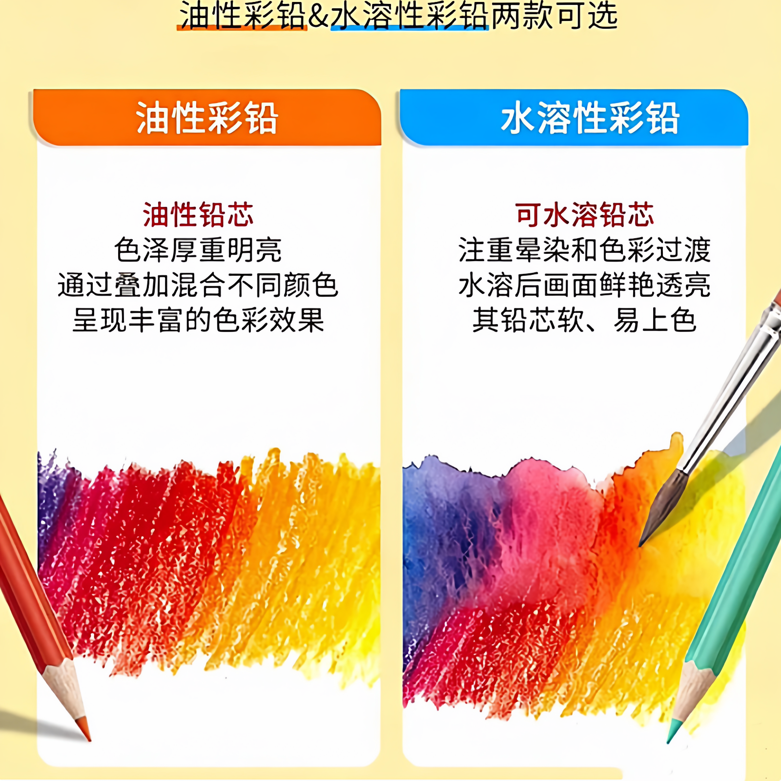 辉柏嘉彩铅油性水溶性彩铅24 36色48色72色100色纸盒铁盒彩色铅笔,淘宝优惠券,粉丝福利购,淘宝优惠卷