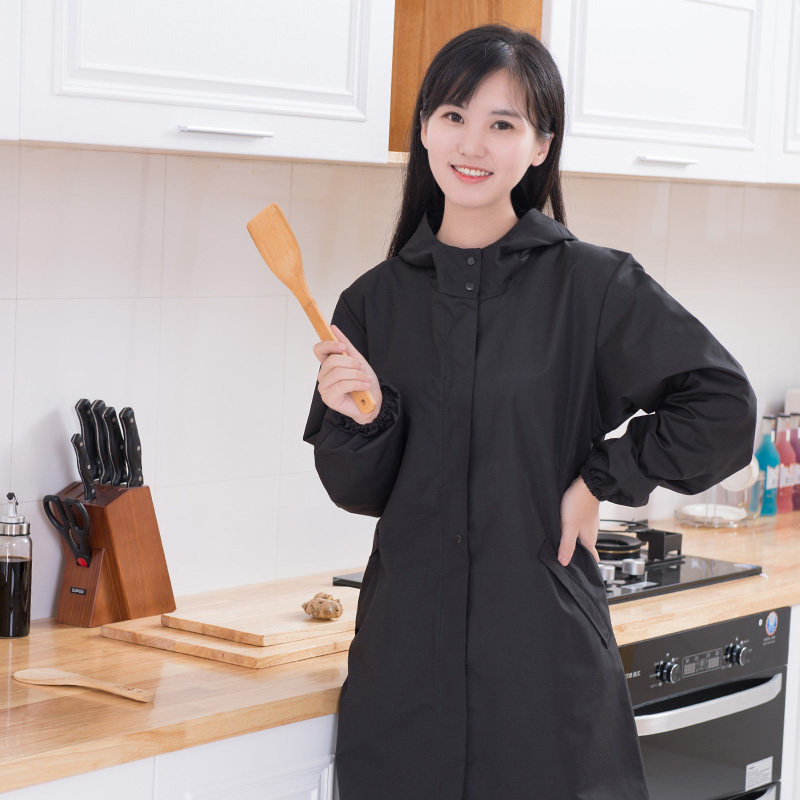 围裙家用厨房2025新款防水防油家务女大人罩衣长袖风衣拉链工作服,淘宝优惠券,粉丝福利购,淘宝优惠卷