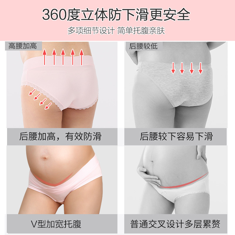 孕妇低腰纯棉怀孕期薄款初期内裤 西瓜妈妈美孕内裤