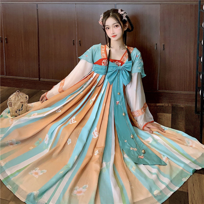 改良汉服小众原创秋季新款连衣裙 知月馨汉服