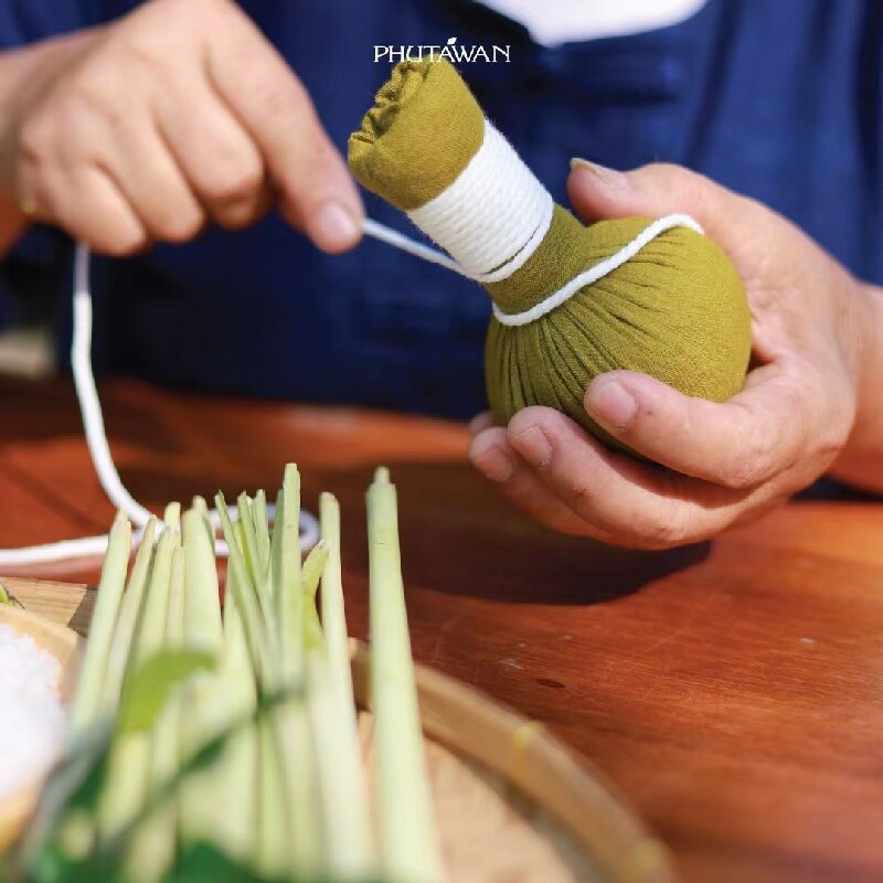 PHUTAWAN普达湾泰国进口草药按摩球泰式spa精油养生热敷肩颈腰部,淘宝优惠券,粉丝福利购,淘宝优惠卷