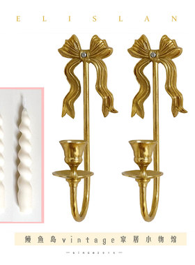 鳗鱼岛原创黄铜烛台装饰
