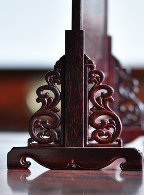 印度小叶紫檀木雕大鹏展翅台屏