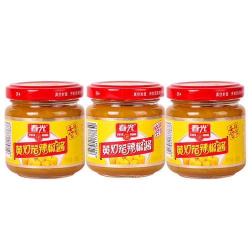 春光海南特产调味黄灯笼辣椒酱辣椒辣酱灯笼椒拌面剁椒黄辣椒年货 - 图3