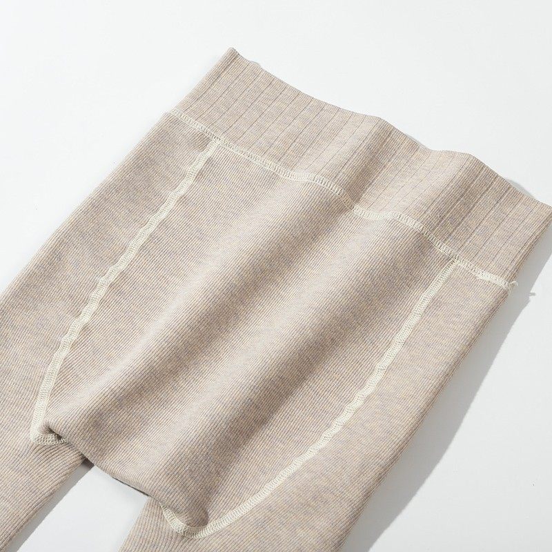 冬加绒加厚外穿螺纹踩脚连裤袜棉裤 吾窈窕打底裤