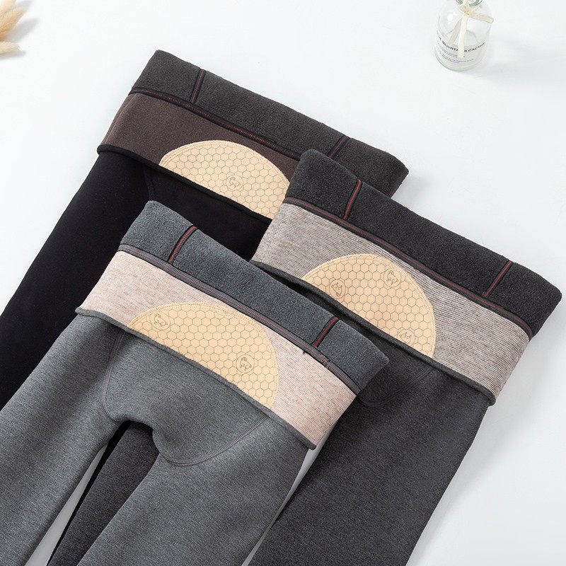 加绒秋冬外穿踩脚光面连裤袜棉裤子 吾窈窕打底裤