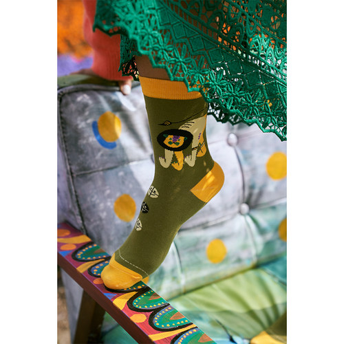 UODYCOCO十二星座卡通精梳棉男女款中筒袜秋冬女袜礼品盒情侣袜子 - 图2