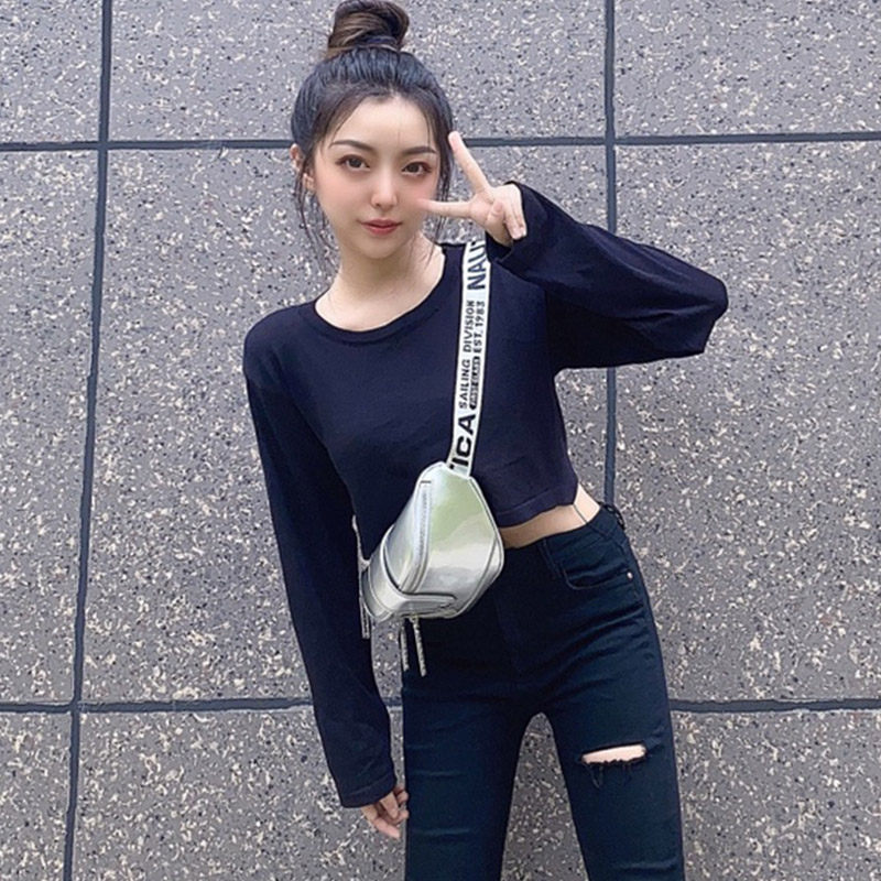 诺帝卡银色潮牌女ins街头饺子包 nautica箱包女士包袋