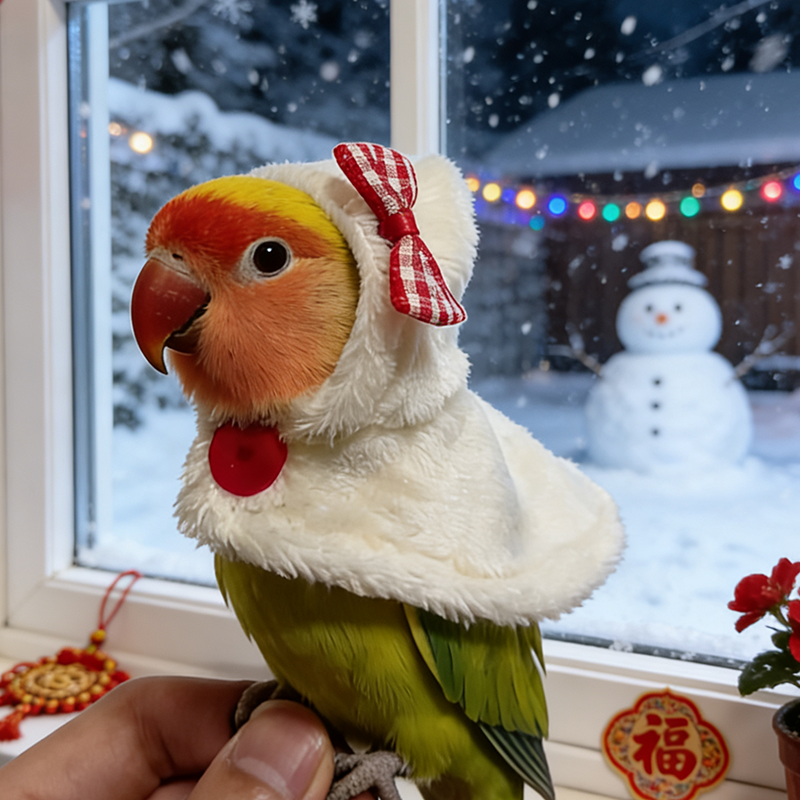 温柔米妃鹦鹉斗篷披风小鸟类衣服过冬季保暖睡袍防冻宠物遛鸟用品,淘宝优惠券,粉丝福利购,淘宝优惠卷