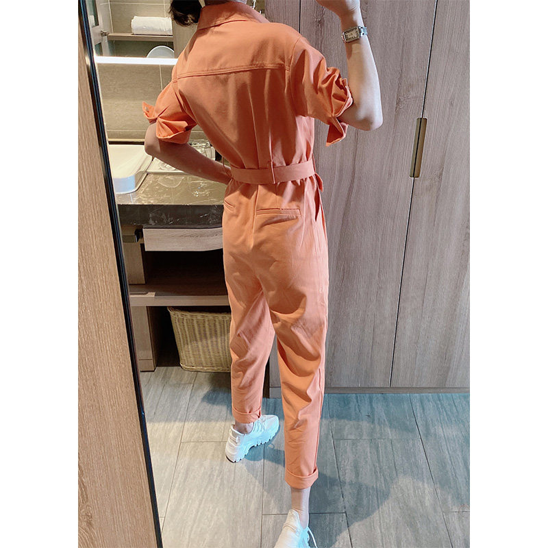 工装连体裤女高腰修身裤显瘦连体衣 紫陌悠休闲裤