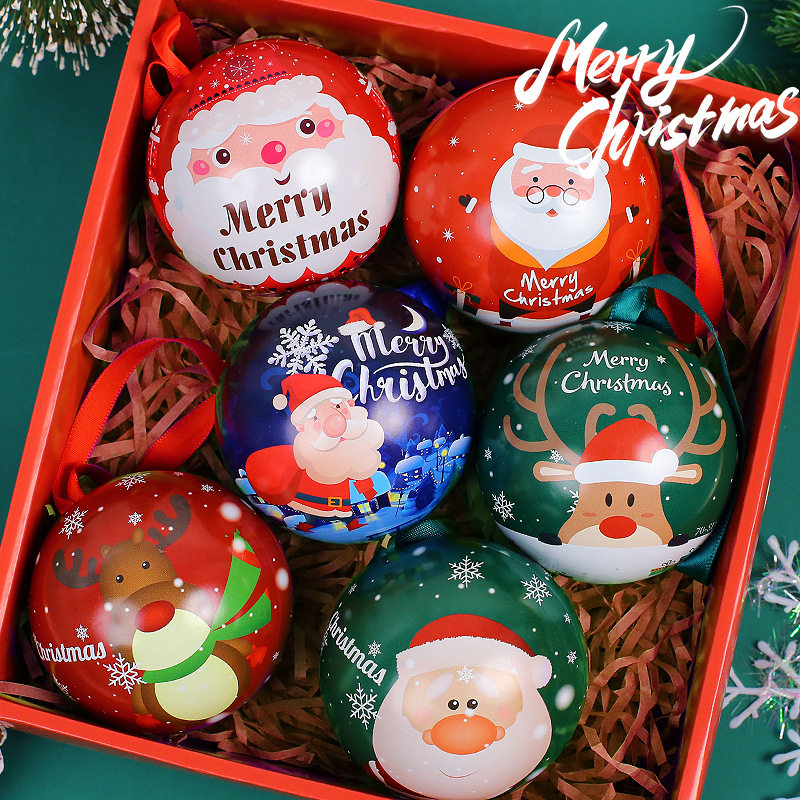 圣诞糖果盒平安夜圣诞节儿童礼物盒子小礼品伴手礼马口铁糖果罐圣诞树装饰挂件幼儿园小学生奖品糖果球包装盒,淘宝优惠券,粉丝福利购,淘宝优惠卷