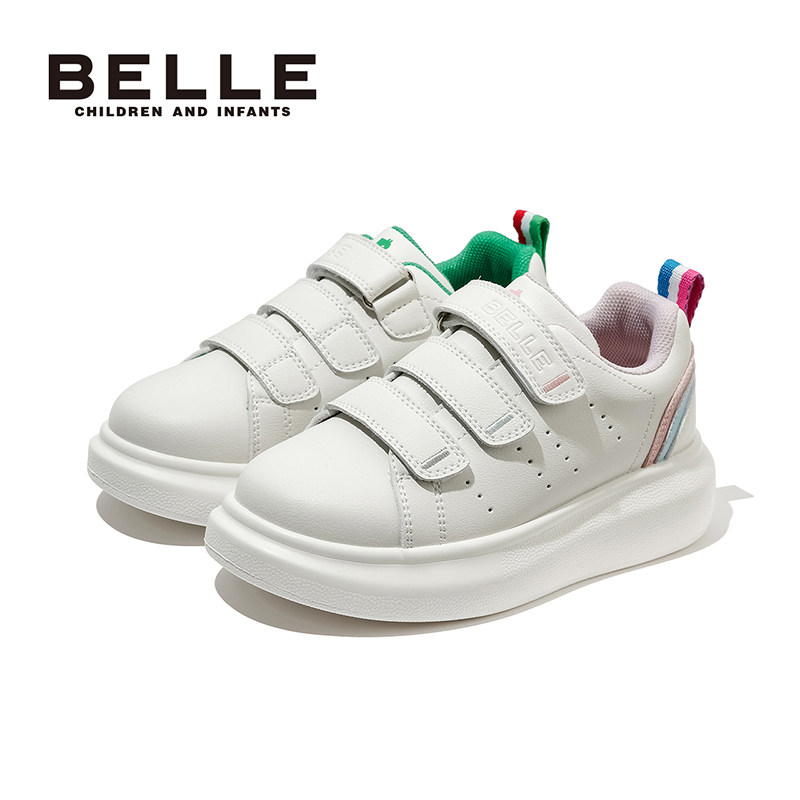 百丽童鞋女童时尚百搭小白鞋男童宝宝运动鞋儿童秋季轻便低帮板鞋,淘宝优惠券,粉丝福利购,淘宝优惠卷