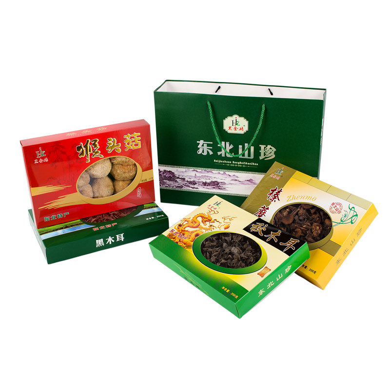 东北特产猴头菇秋木耳礼盒黑金砖 常作客食品黑木耳