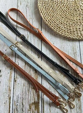 细包带斜挎长肩带百搭包包替换带子单肩斜挎两用1.2cm可调节蓝色
