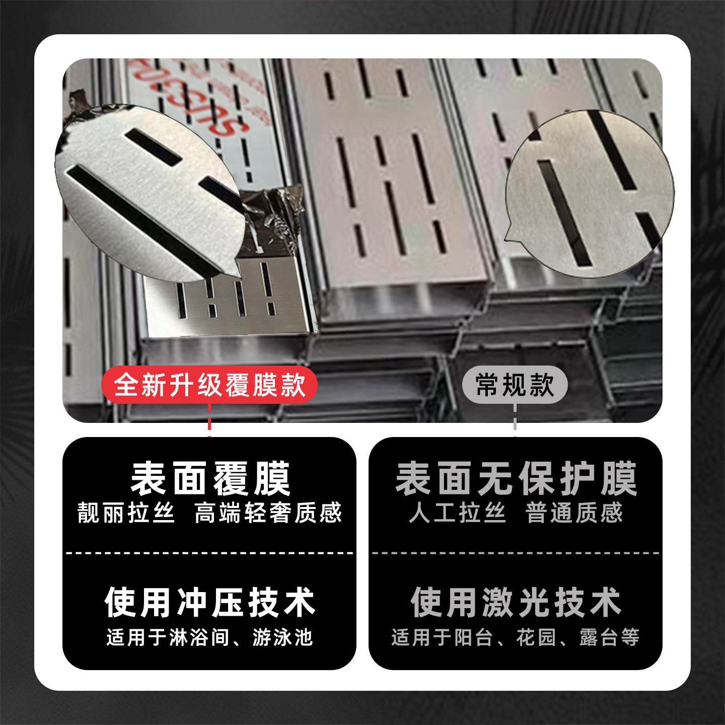 公园露台阳台排水槽不锈钢U型槽厨房地沟盖板迷你排水槽,淘宝优惠券,粉丝福利购,淘宝优惠卷