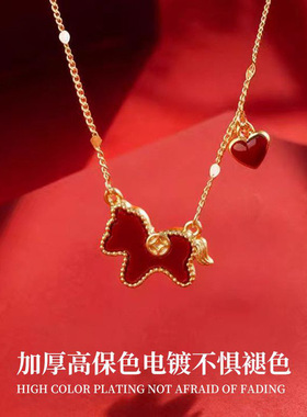 马上有钱闪钻小马项链