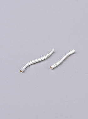 S925纯银S形1.5mm小银管