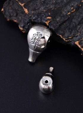 S925纯银雨渐耳三通葫芦一体佛头