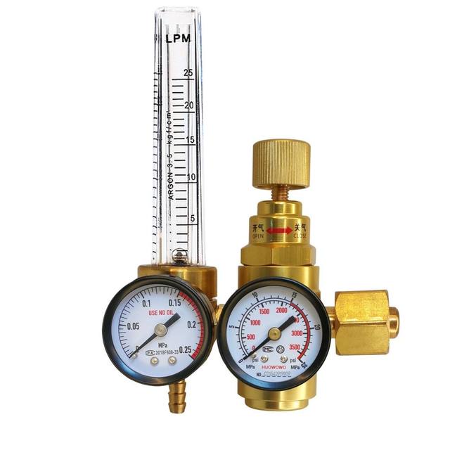 Air-saving argon gas meter Energy-saving argon arc welding pressure reducer Throat welding high-pressure cylinder accessories Three-proof pressure gauge