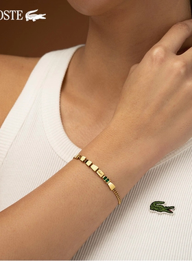 【26新款】LACOSTE/鳄鱼双层小鳄鱼小球链手链爱心人造水晶首饰