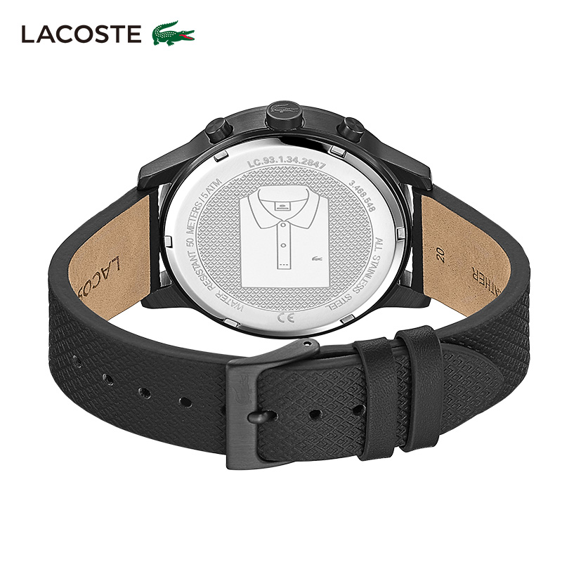 LACOSTE/法国鳄鱼12.12系列时尚皮带石英欧美男表-图1