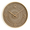 Sun fabric Japanese style living room bedroom wooden silent wall clock