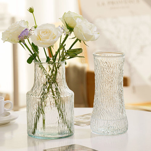 创意简约水培玻璃花瓶网红锥筒鲜花百合玫瑰插花瓶餐桌客厅装饰 - 图0