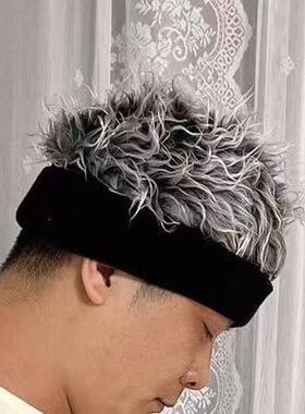 假发帽子男一体时尚夏天戴的短发全头套男式街头嘻哈男士头顶流氓