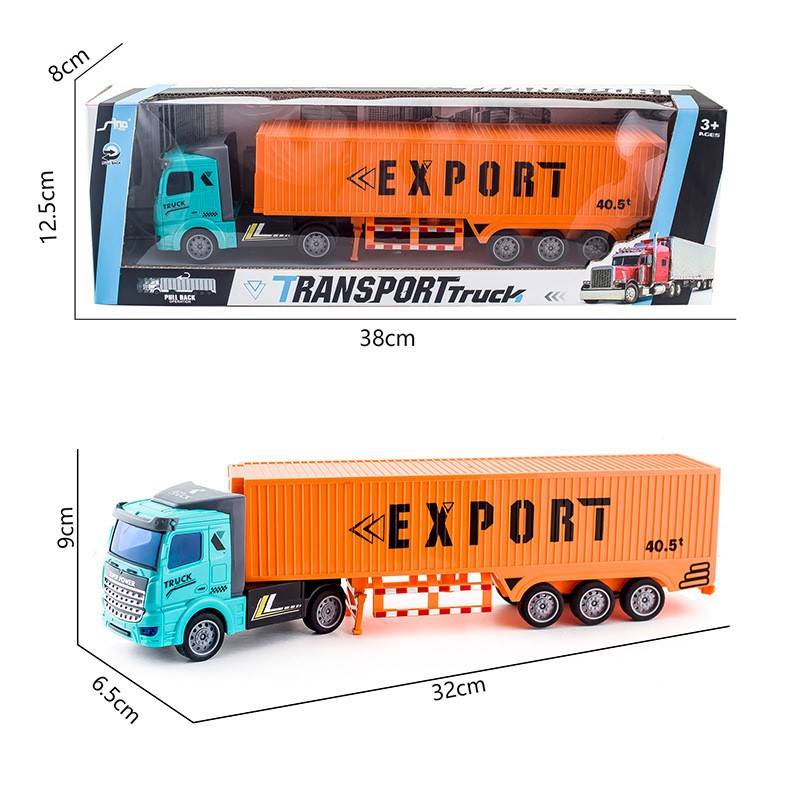 儿童大卡车玩具油罐车男孩模型货柜车大号半挂式重型运输车翻斗车-图1
