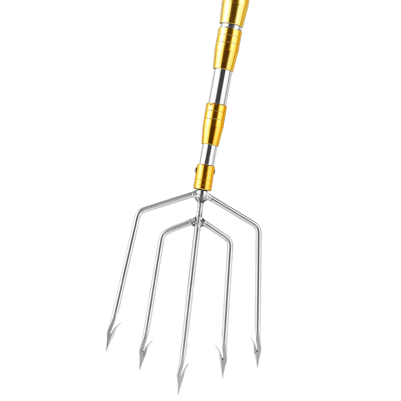 不锈钢鱼叉大倒刺鱼叉头超硬伸缩定位加粗鱼叉杆老式渔叉钢叉插鱼 - 图3