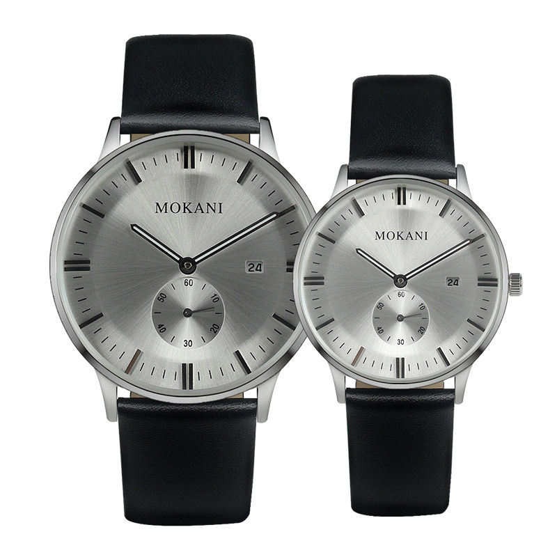 mokani情侣国产石英简约夜光男女表 mokani国产腕表