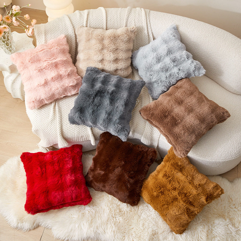 ins风托斯卡纳泡泡兔毛绒抱枕套客厅沙发卧室床头靠垫靠枕套家居,淘宝优惠券,粉丝福利购,淘宝优惠卷