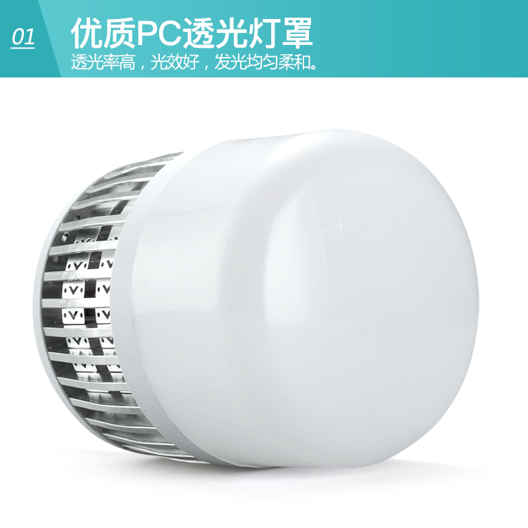 上海亚明led灯泡球泡节能灯E27E40螺口50w80w100w150w200w超亮-图1