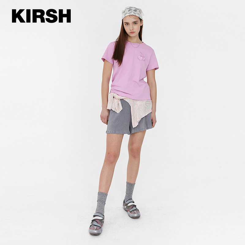 kirsh大樱桃宽松短裤显瘦女半身裙 kirsh海外休闲裤