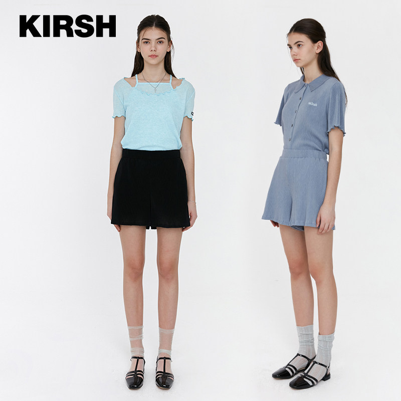 kirsh大樱桃宽松短裤显瘦女半身裙 kirsh海外休闲裤