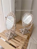 Eurostyle Love Brief Double Sided Makeup Mirror Dorm Room Dorm Room Room Beauty Cosmetic Mirror Relief Desktop Dressing Mirror Swing Table Mirror