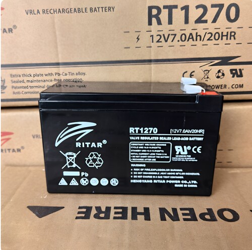 RITAR瑞达RT1270 1290 12120H 12V7AH3.2A5A9A12AH迅达电梯蓄电池 - 图1
