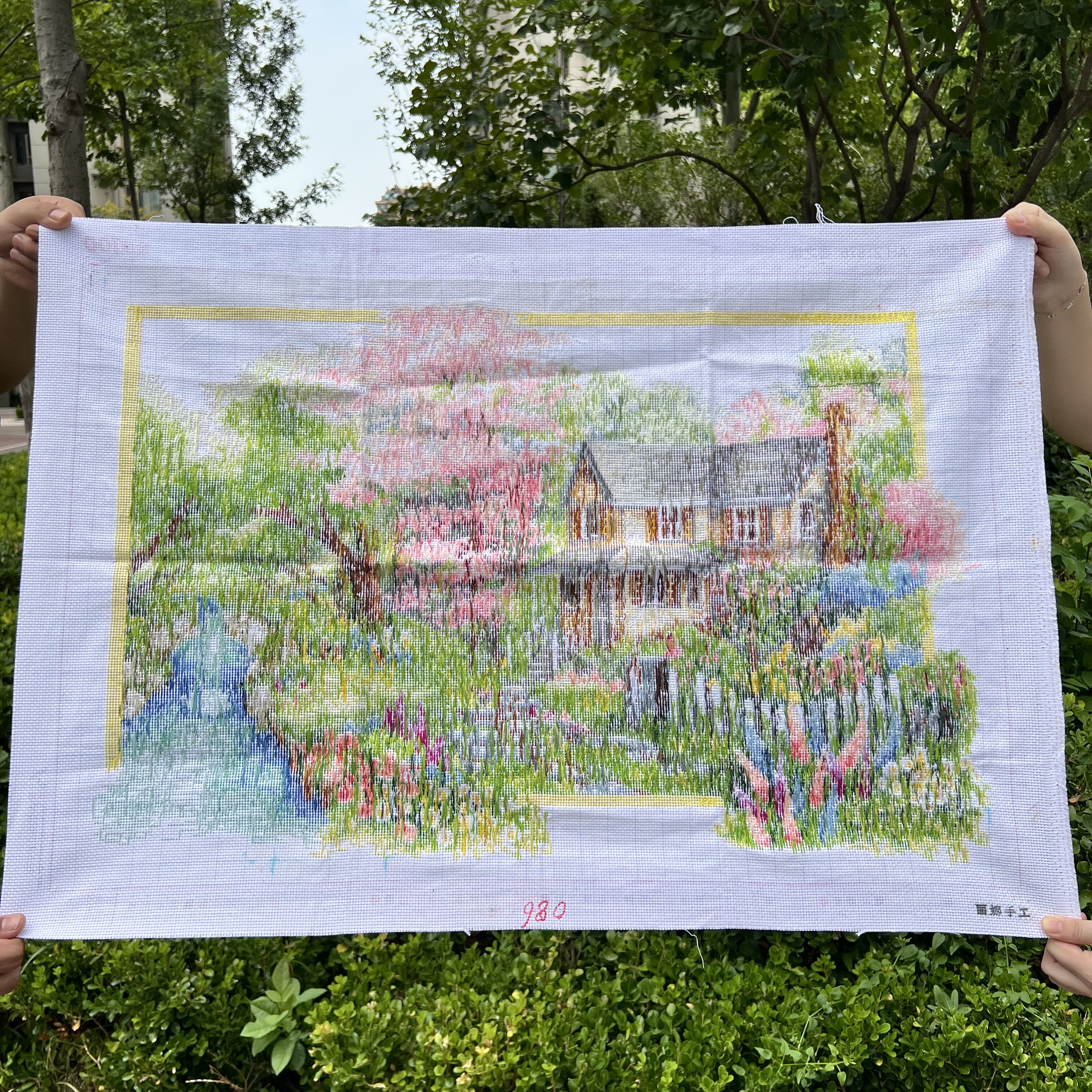 纯手工绣好的十字绣成品新款四季之美春之娇春夏秋冬花园小屋家园 - 图2