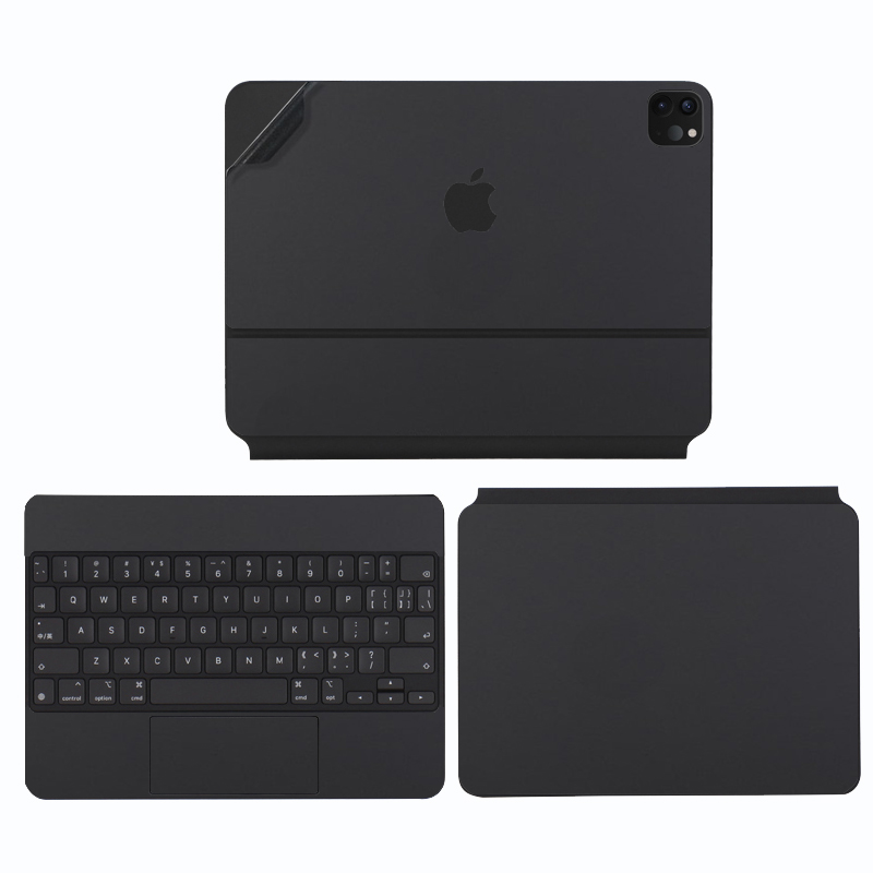 适用苹果2021款iPad Pro11寸M1芯片12.9inch妙控键盘贴纸A2378黑/白双面夹MagicKeyboard平板A2462机身保护膜 - 图3