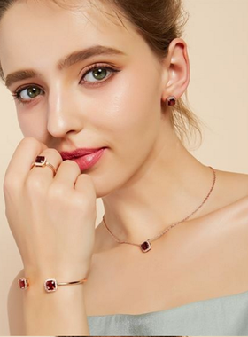 曼哈顿金刚锆石耳钉手镯戒指项链