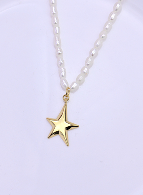 女高级感天然淡水巴洛克珍珠项链