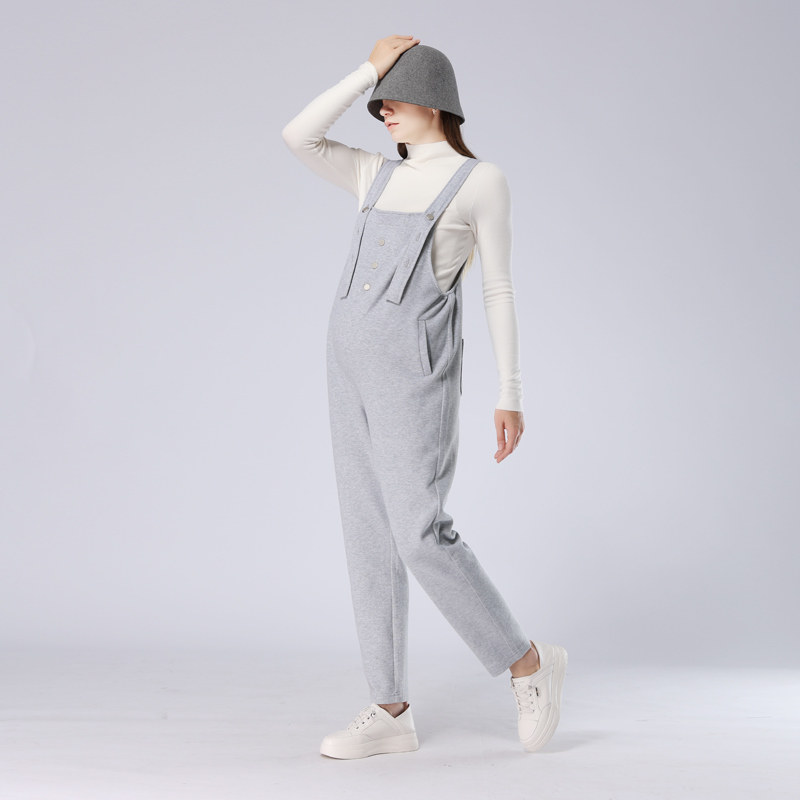 孕度孕妇外穿裤子潮妈宽松休闲裤 yumduvm孕度孕妇背带裤