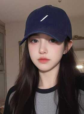 香港高端红色鸭舌帽子女2026新款显脸小大帽檐韩系超好看大头围棒
