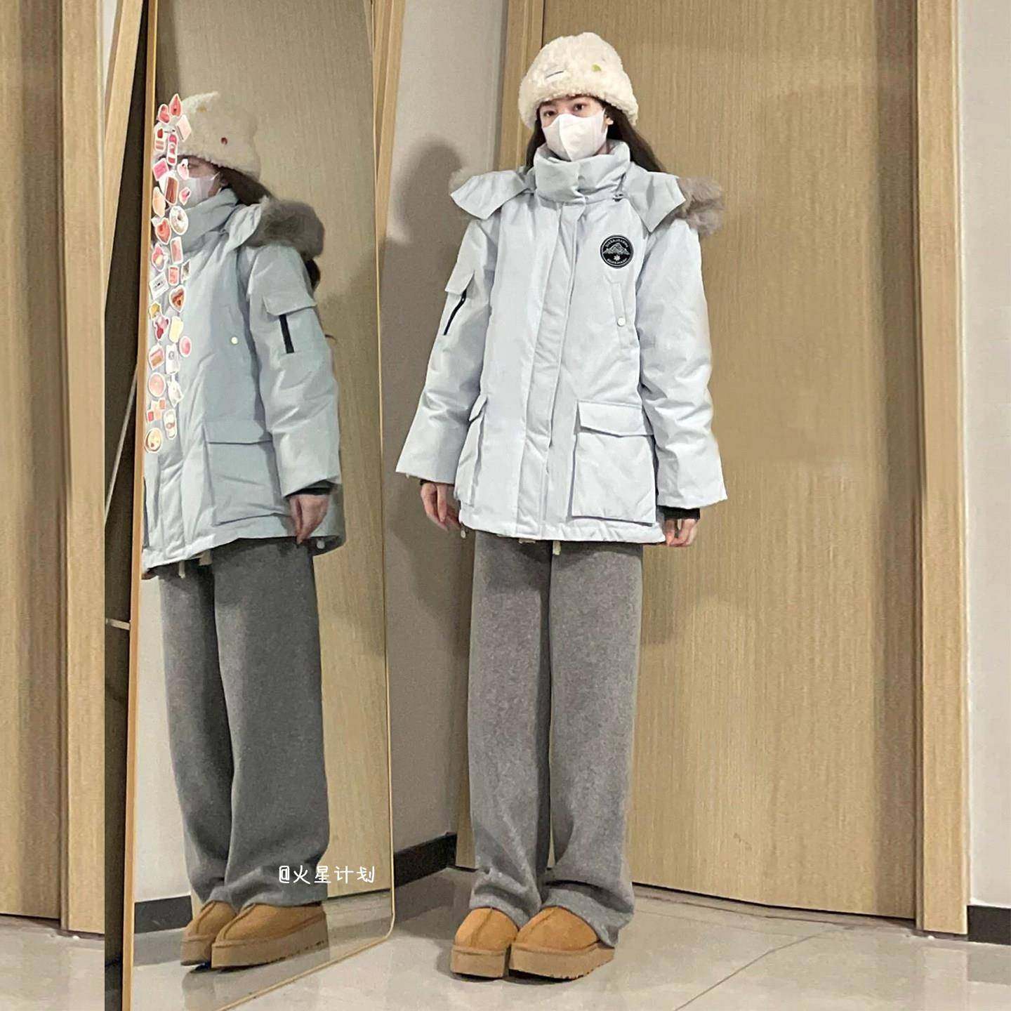 派克服外套2025新款高级感冰川蓝加绒加厚棉衣棉服女工装毛领棉袄,淘宝优惠券,粉丝福利购,淘宝优惠卷