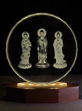 人造水晶佛系玄关客厅摆件咒轮