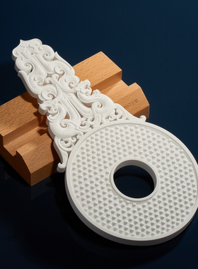 河北博物院双龙白玉璧无火香薰