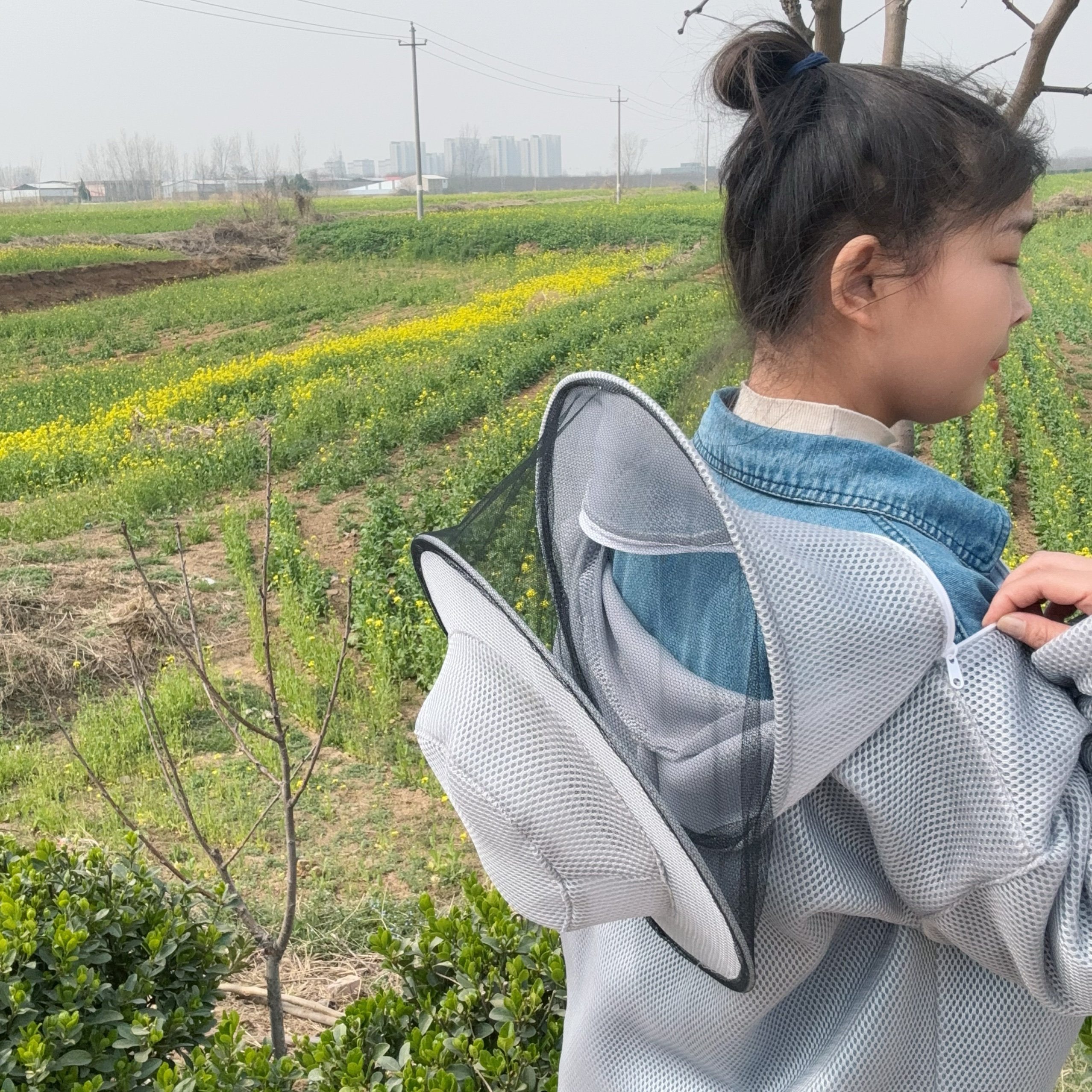 新款双钢圈防蜂衣3D棉透气加厚半身蜜蜂服全套防蜇蜜蜂专用防护服,淘宝优惠券,粉丝福利购,淘宝优惠卷