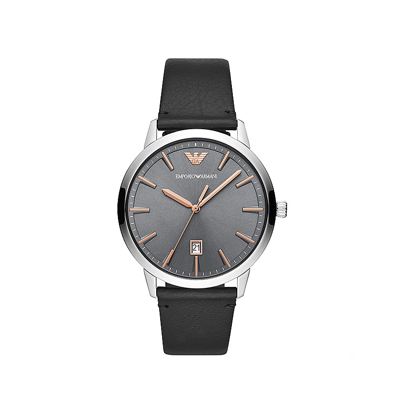 Armani阿玛尼正品黑色时尚男士商务休闲腕表手链手表套装 AR80026